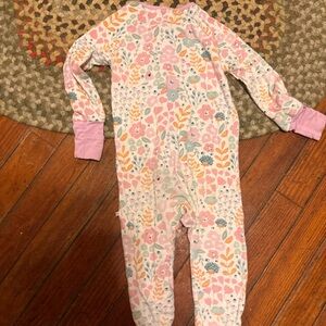 Caden Lane Pink Floral One Piece 6-12 months eyelet